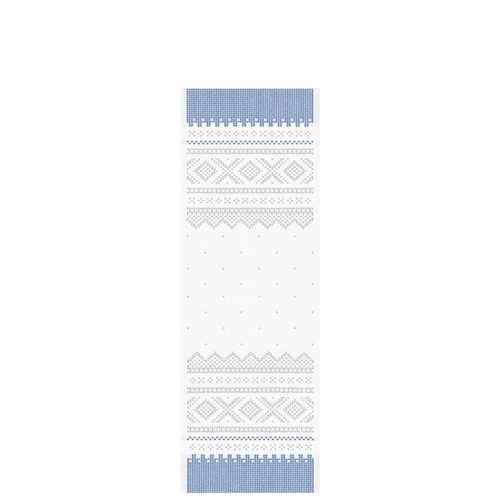 Ekelund Weavers Marius Table Runner, Grey/White , 14 X 39 Inches
