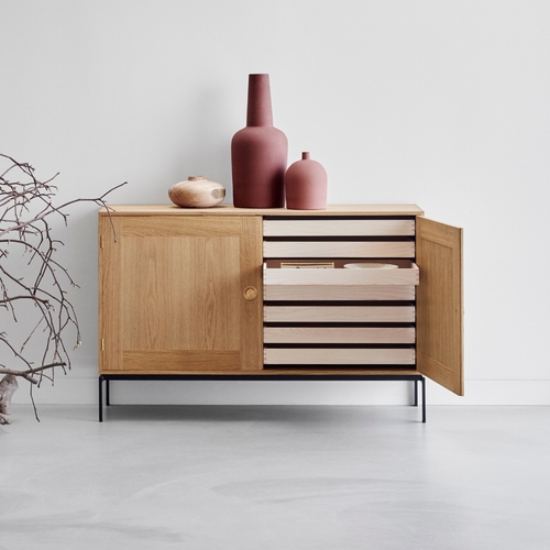FK63 Cabinet, Oak with Ash Wood Trays