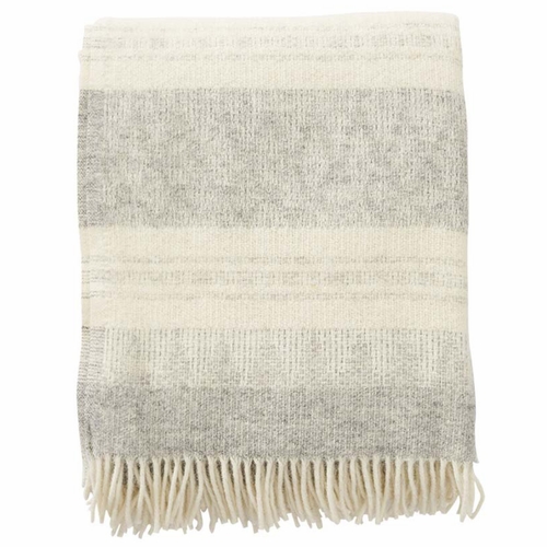Klippan Freja Swedish Wool Throw, Grey