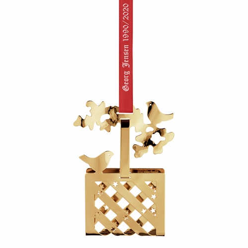 Georg Jensen 1990/2020 Christmas Mobile, Basket - Gold Plated
