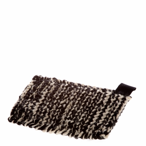 Iris Handknit Kettle Holder, Black/White