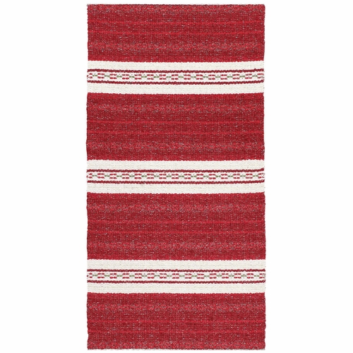 Horredsmattan Washable Swedish Mixed Rug - Asta Red - 15 Sizes