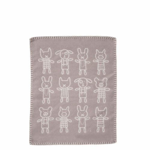 Klippan Hug Brushed Organic Cotton Cuddly Blanket, Grey