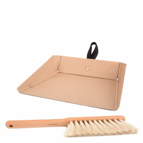 Cardboard Dustpan & Goat Hair Brush Set