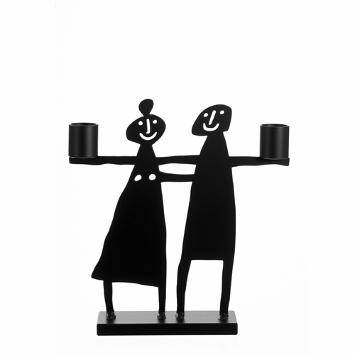 Iron Couple Candleholder, Big