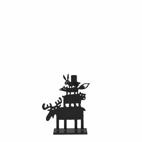 Bengt & Lotta Iron Moose Pyramid Candleholder, Small