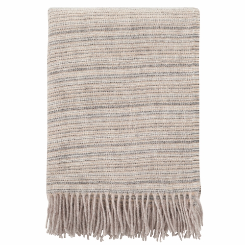 Klippan Alaska Brushed ECO Lambs Wool Throw, Beige