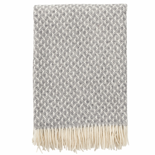 Klippan Anna Lambs Wool Throw, Grey