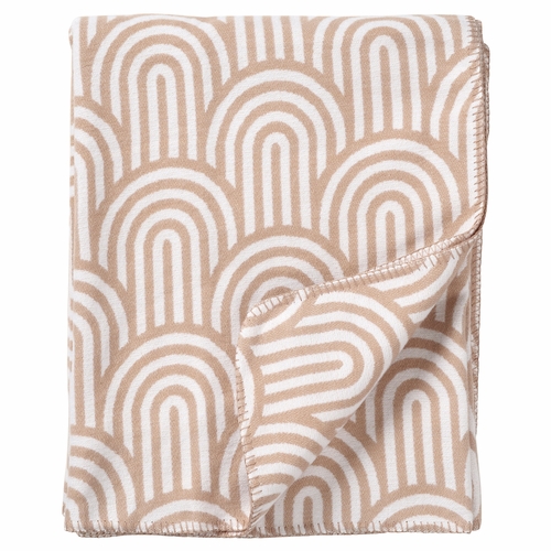 Klippan Arcade Organic Brushed Cotton Blanket, Beige