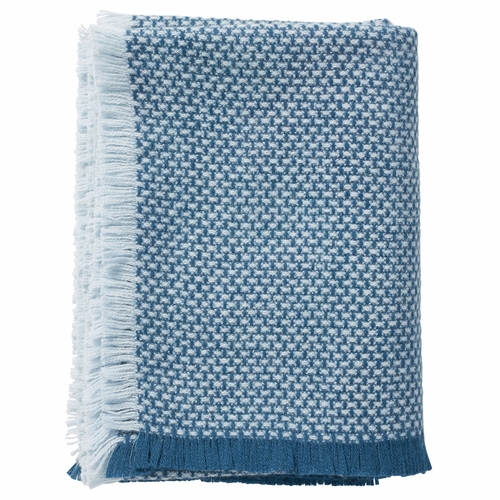 Klippan Brick Lambs Wool Throw, Blue