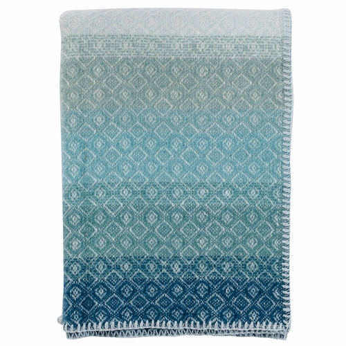 Klippan Havanna Kid ECO Lambs Wool Children's Blanket, Aqua Multi