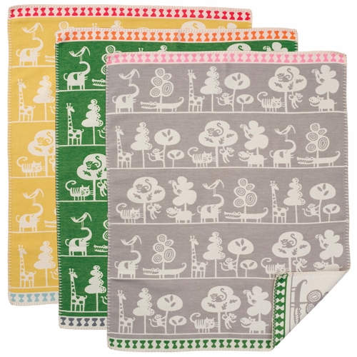 Serengeti Organic Brushed Cotton Baby Blanket, Three Color Options