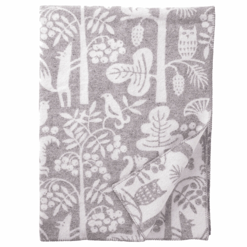 Klippan Squirrel 50% Recycled / 50% New ECO Lambs Wool Blanket, Grey