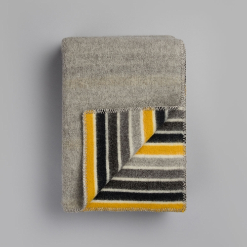 Roros Tweed Konfetti Wool Blanket, Grey/Grey - 53" x 79"