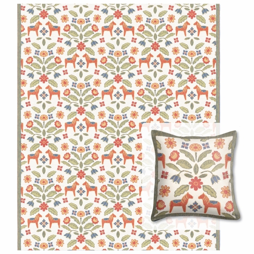 Kurbitsblom Organic Cotton Blanket & Cushion Cover Set