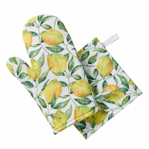 Lemon Tree Oven Glove & Potholder Set