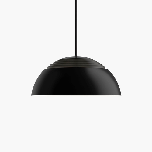Louis Poulsen AJ Royal Pendant, Black - 3000 Kelvin, Dimmable / 14.6"