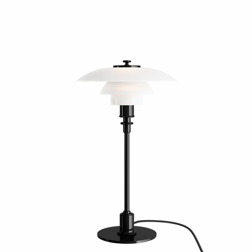 Louis Poulsen PH 2/1 Glass Table Lamp, Black Metallized