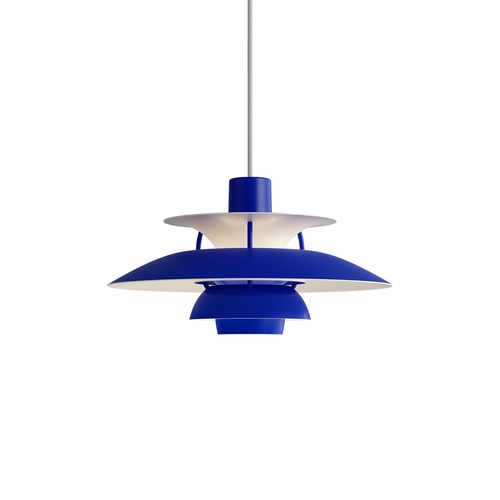 Louis Poulsen PH 5 Mini Pendant Light, Monochrome Blue