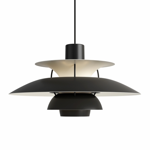Louis Poulsen PH 5 Pendant Light, Monochrome Black