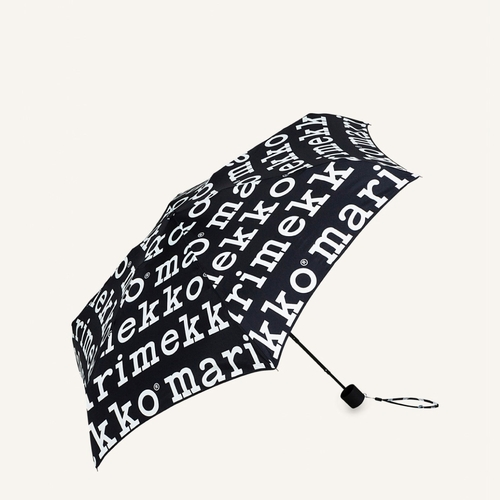 Marilogo Mini Manual Umbrella, Black/White