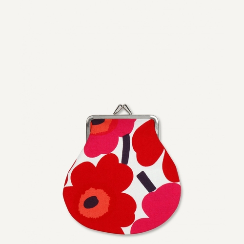 Mini Unikko Mini Coin Purse, White/Red