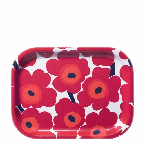 Mini Unikko Tray, White/Red