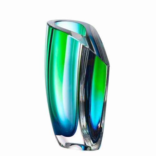 Mirage Vase Blue Green, Medium
