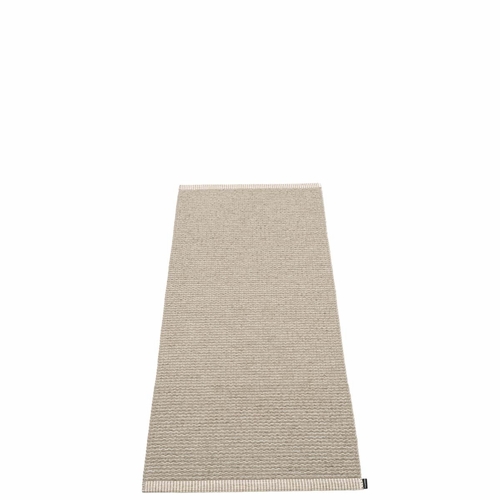 Pappelina Mono Plastic Rug - Dark Linen / Linen, 2' x 5'