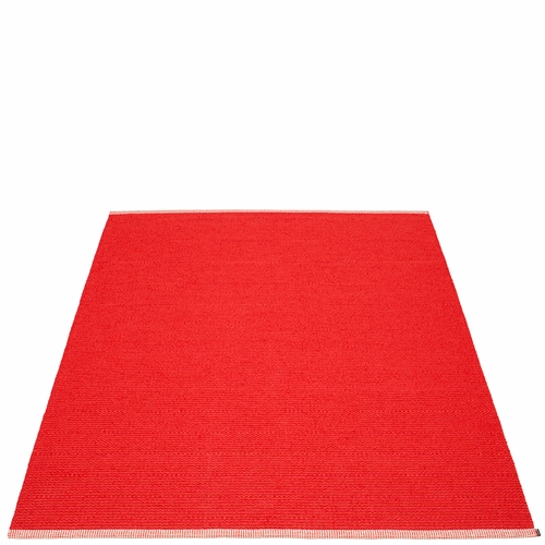 Pappelina Mono Plastic Rug - Red/Coral Red, 7 1/2' x 10 1/2'