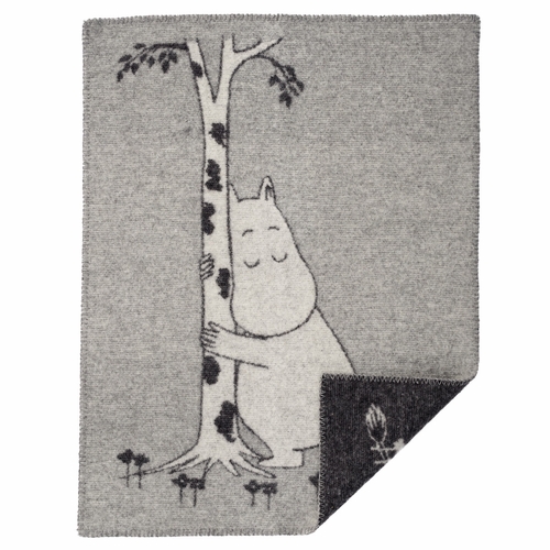 Moomin Tree Hug ECO Lambs Wool Baby Blanket, Grey