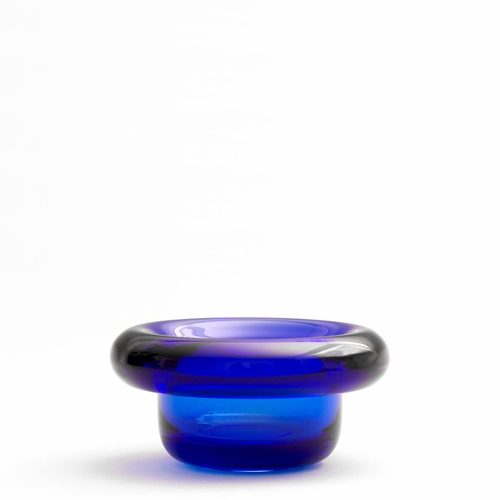 Nedre Foss Pressed Glass Votive - Sirkel, Cobalt Blue by Anderssen & Voll