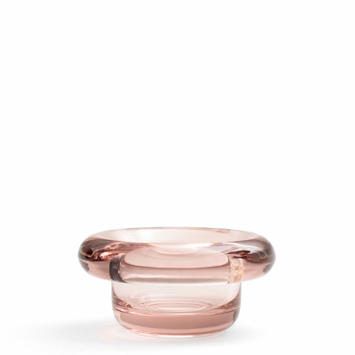 Nedre Foss Pressed Glass Votive - Sirkel, Primrose Pink by Anderssen & Voll