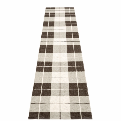 Pappelina Ed Plastic Rug - Dark Brown, 2 1/4 x 11 Feet