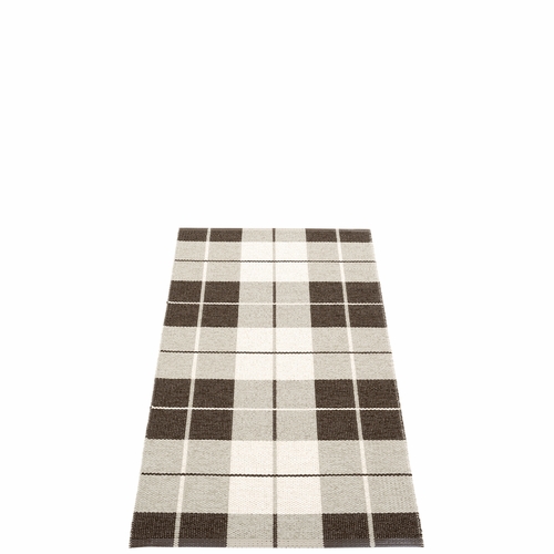 Pappelina Ed Plastic Rug - Dark Brown, 2 1/4 x 4 1/2 Feet