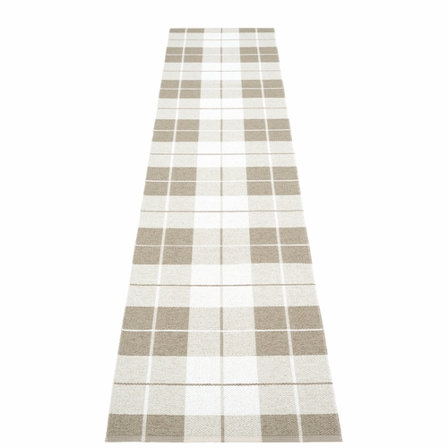 Pappelina Ed Plastic Rug - Dark Linen, 2 1/4 x 11 Feet