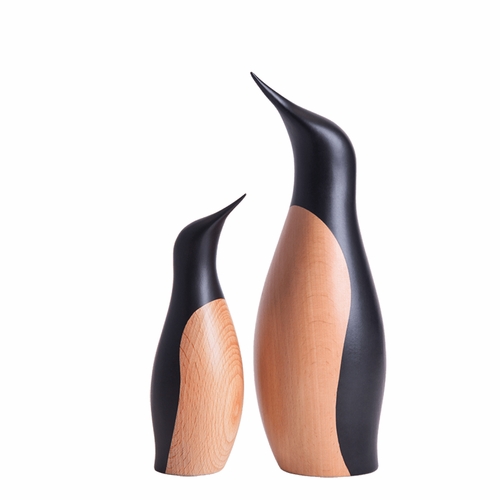 Penguins, Set of Two by Hans Bunde