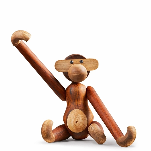 Teak/Limba Monkey by Kay Bojesen - Small (7.9")