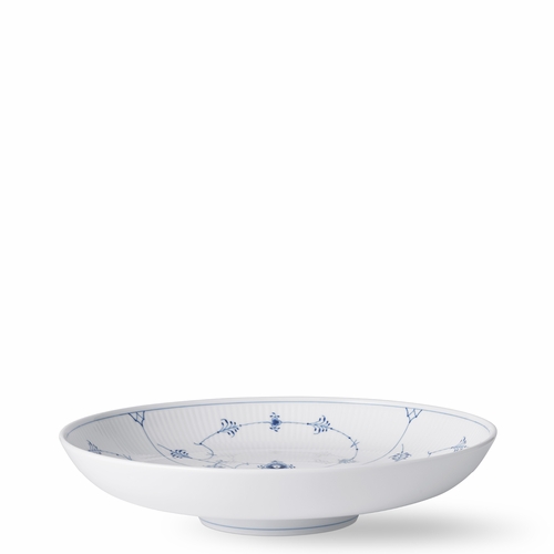 Blue Fluted Plain Large Bowl 13.5"