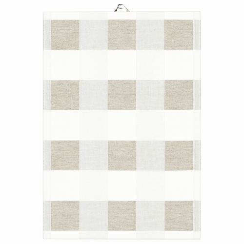 Schack Organic Cotton/Linen Tea Towel, Beige - 14 x 20 Inches