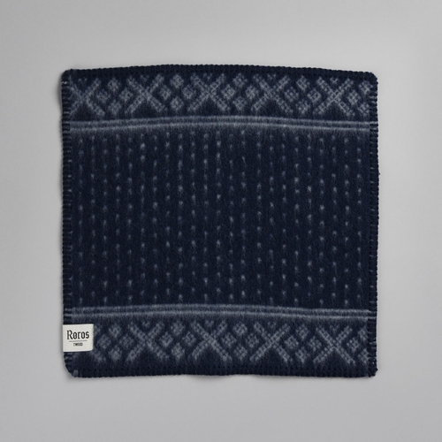 Roros Tweed Setesdal Wool Seating Pad, Blue - 18" x 18"
