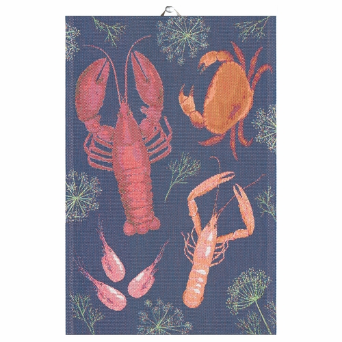 Skaldjursfest Organic Cotton Tea Towel