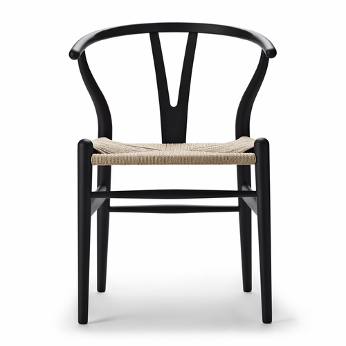 Special Edition Hans Wegner CH24 Wishbone Chair, Matte Black, Natural Paper Cord Seat