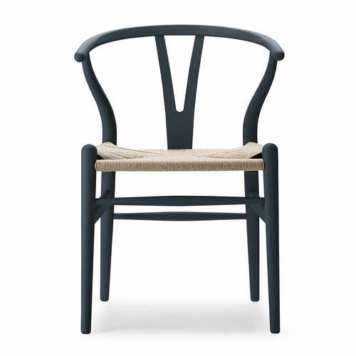 Special Edition Hans Wegner CH24 Wishbone Chair, Ilse Crawford Matte North Sea, Natural Paper Cord Seat - OCTOBER 2022