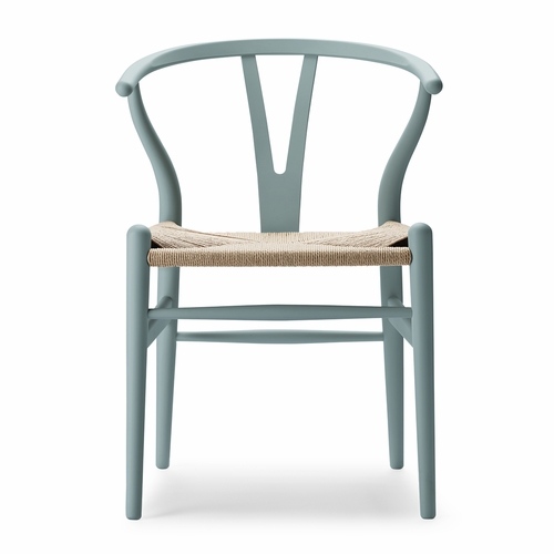 Special Edition Hans Wegner CH24 Wishbone Chair, Ilse Crawford Matte Pewter, Natural Paper Cord Seat - MARCH 2022