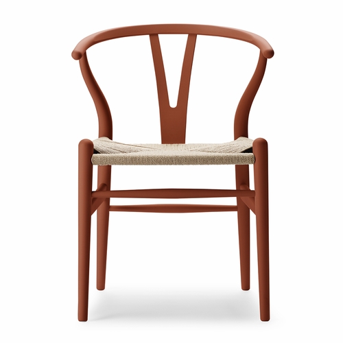 Special Edition Hans Wegner CH24 Wishbone Chair, Ilse Crawford Matte Terracotta, Natural Paper Cord Seat - AUGUST 2022