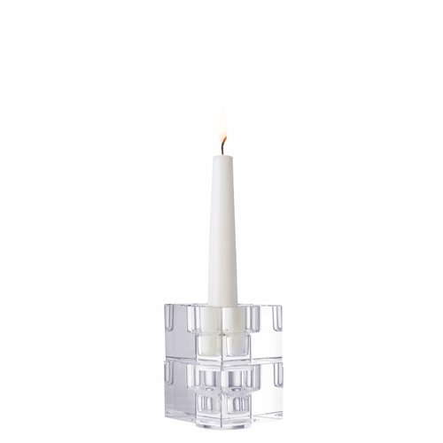 Totem Balance Clear Candlestick, Set of 2