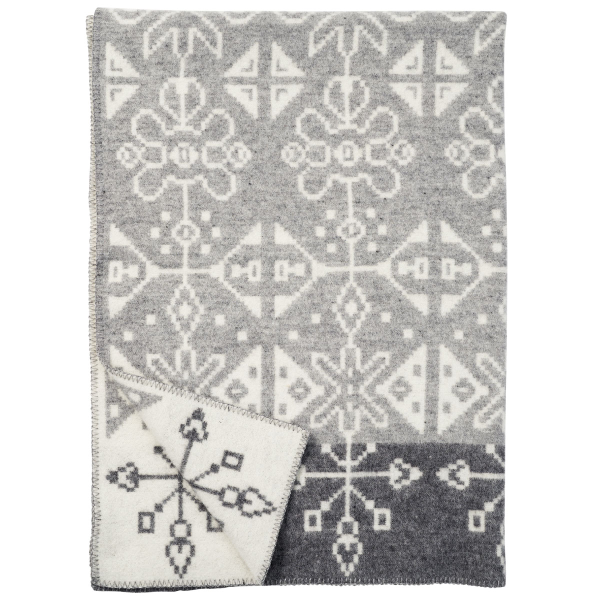 Klippan Klippan Tradition ECO Lambs Wool Blanket, Grey