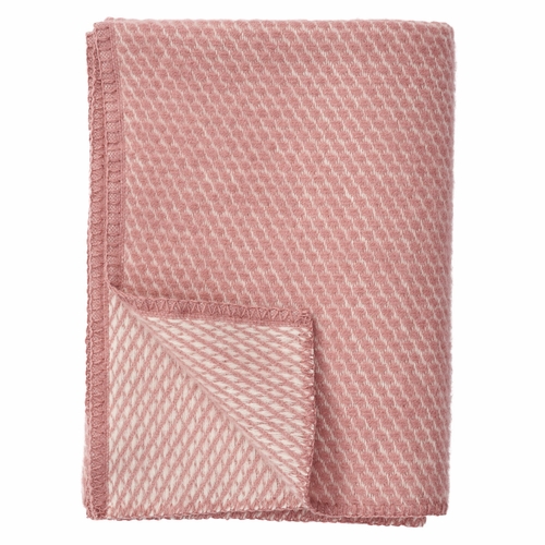 Klippan Velvet ECO Lambs Wool Baby Blanket, Rose