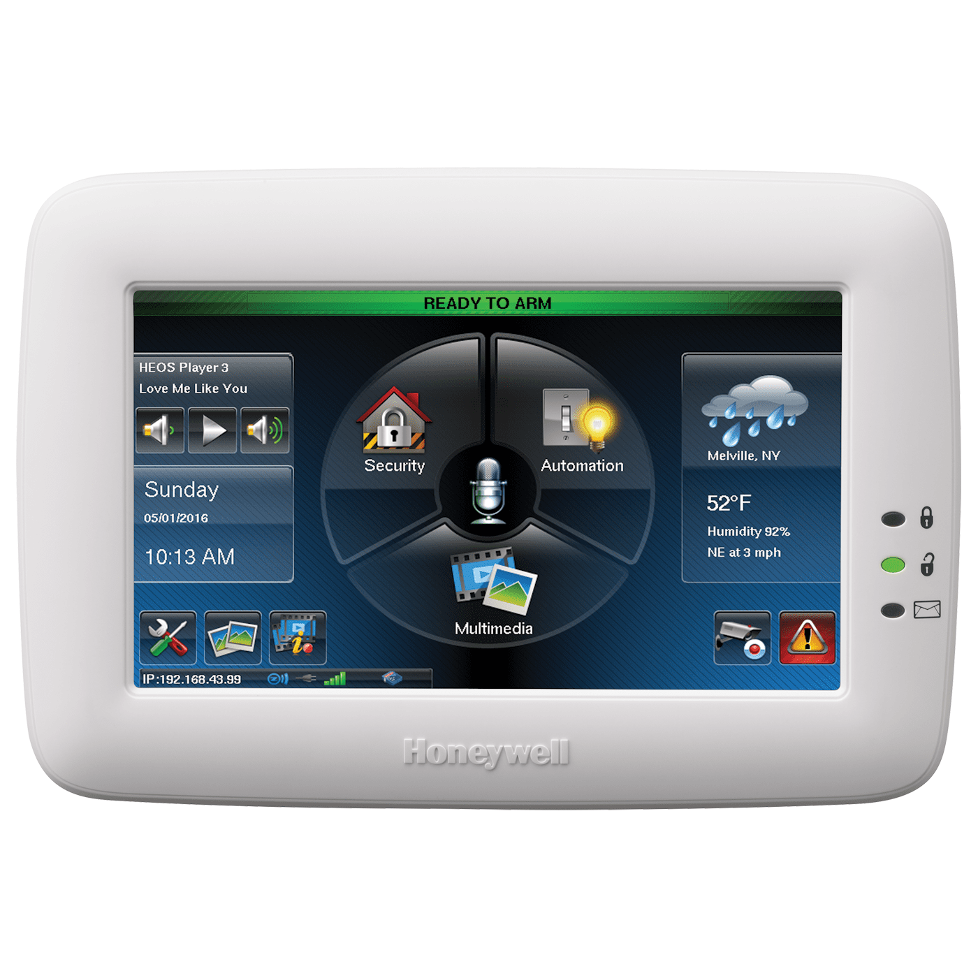 TUXWIFI Honeywell Tuxedo WiFi Touchscreen Hardwired Alarm Keypad